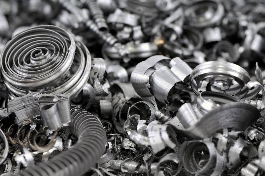 scrap metal pile