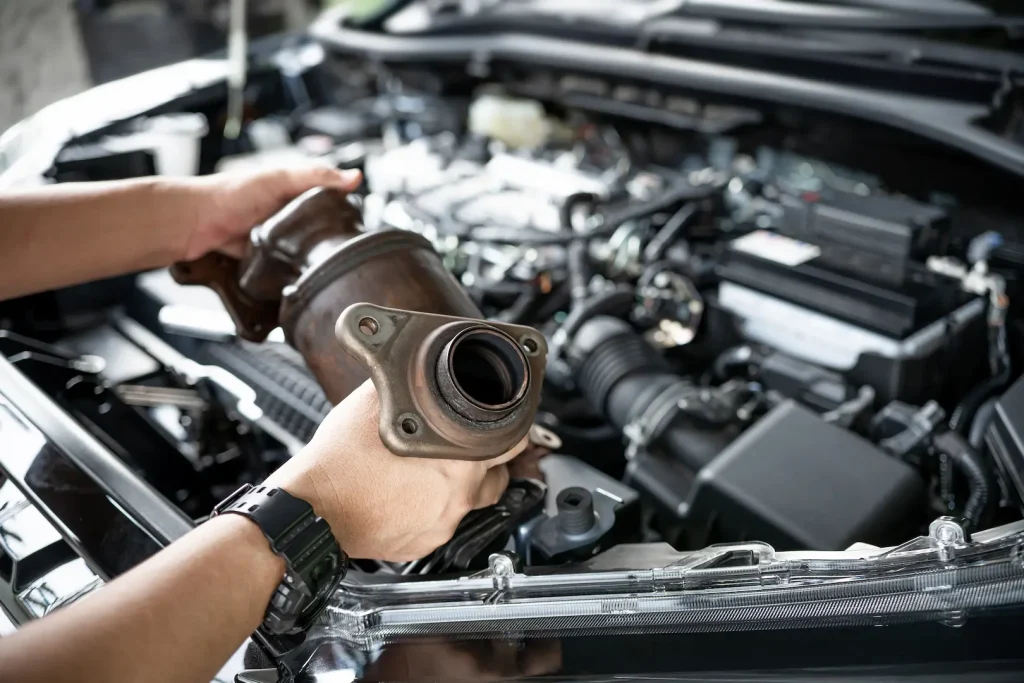Catalytic Converter mechanic has removed from a car